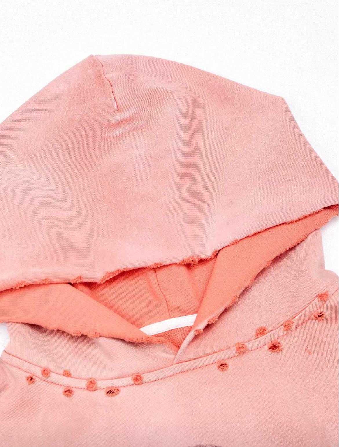 Faded Orange Vintage Cropped Boxy Fit Hoodie