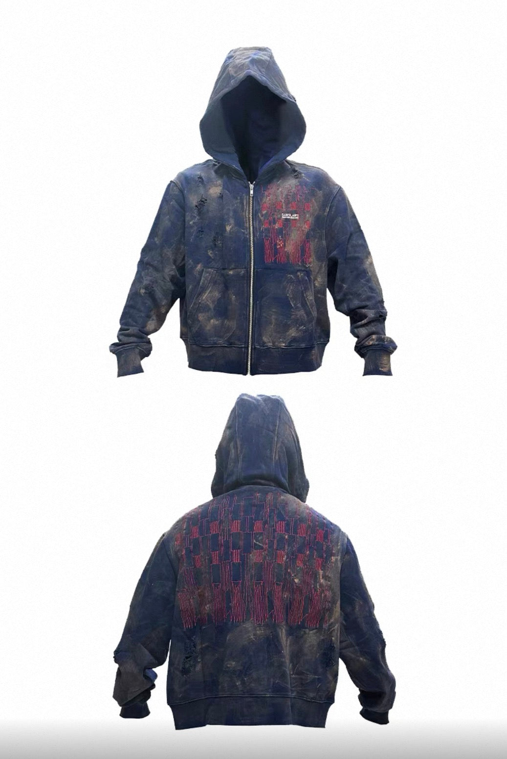 Embroidery Mud Dyed Hoodies
