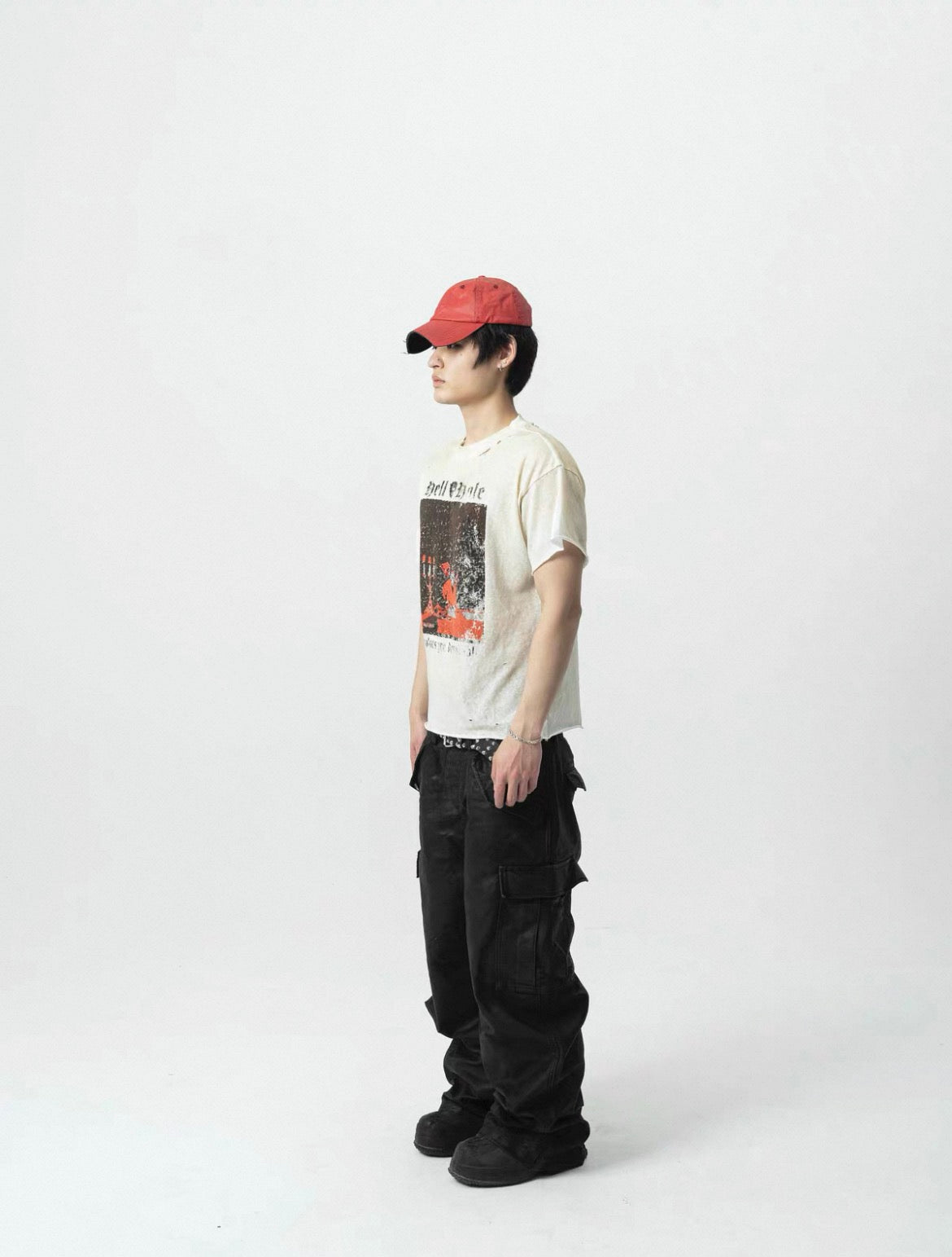 Hell Hole Vintage Dirty Wash Distressed Short Sleeve Tee