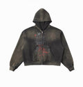 RIOT Blood Stain Eagle Distressed Sun Faded Drying Hoodie