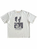 Distressed Washed Printed Shoulder Relaxed Tee